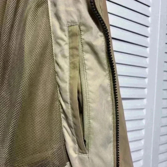 Weathercast Outerwear Khaki Men’s Full Zip Wind and Rain Jacket Size M - Picture 9 of 11